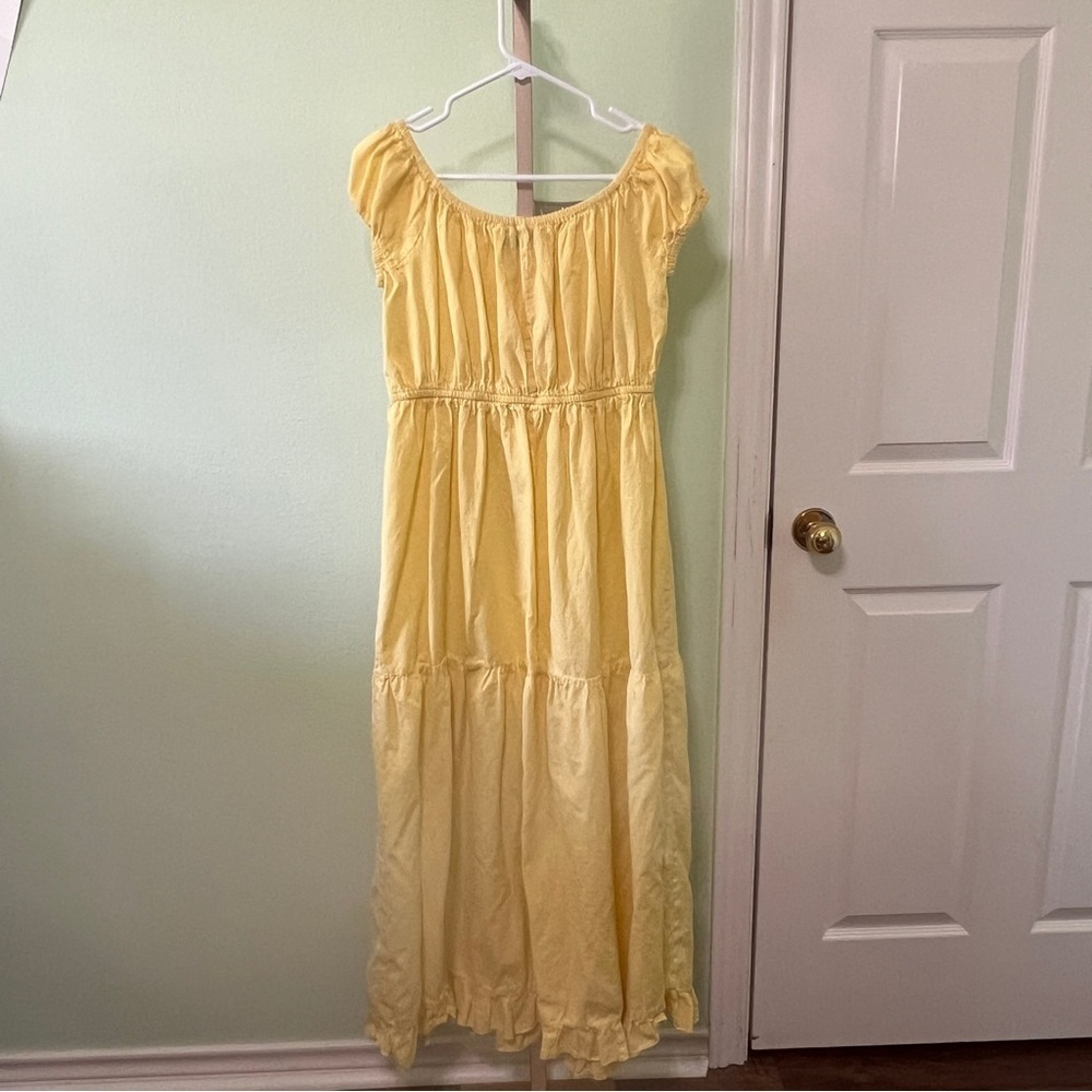 Boohoo Dress Maxi Dress tiered Yellow 14 - Picture 4 of 5
